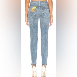 MOTHER The Stunner Ankle Step Fray high rise lighting jeans Size 26